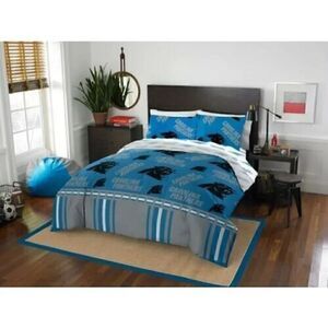 Carolina Panthers NFL Full 5 Piece Comforter Bedding Team Logo Bed in Bag Set